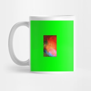 Colorful Abstract colors in a green frame. Mug